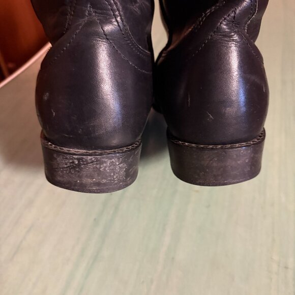 Mens Ariat ATS Heritage Black Leather Roper Western Boots Size 10 W #34101 - Picture 6 of 16